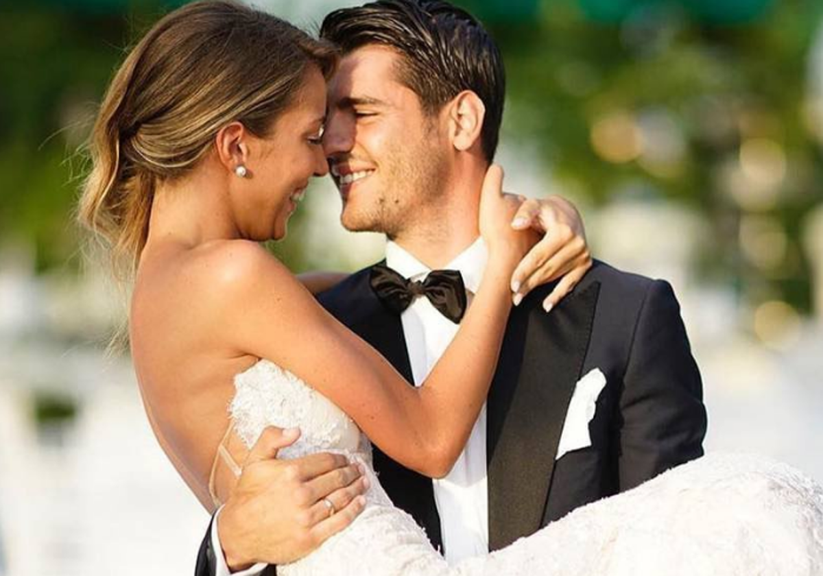 Álvaro Morata y Alice Campello, el día de su boda celebrada en Venecia el 17 de junio de 2017.