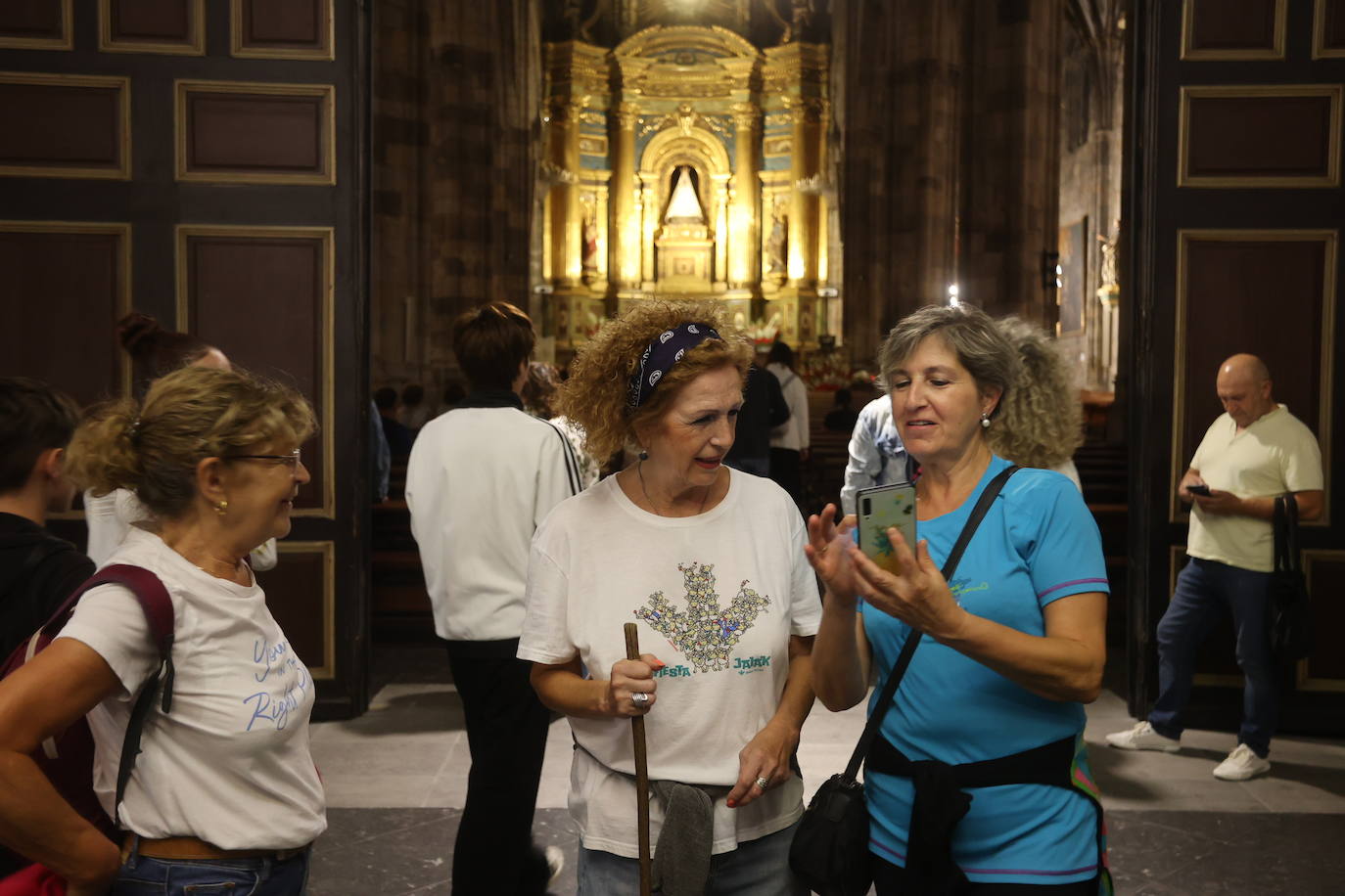 Los peregrinos llegan a Begoña para honrar a la Amatxu