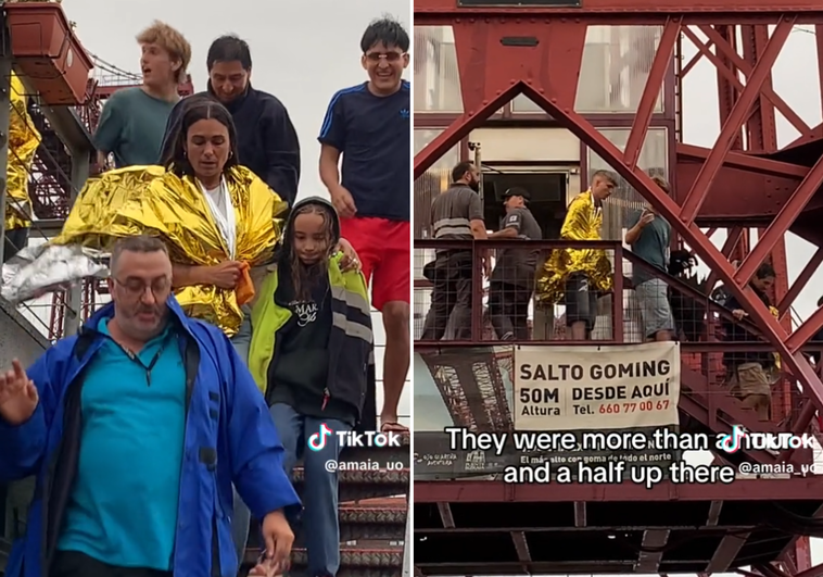 Rescatan a unos turistas tras quedar atrapados en el Puente Colgante