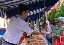 Productos de la tierra para reponer fuerzas en las fiestas de Llodio