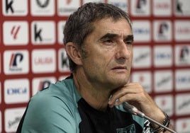 Valverde durante la rueda de prensa del viernes.