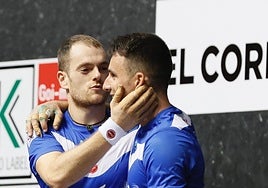 Laso e Imaz se felicitan tras conseguir el pase a la final del Torneo Aste Nagusia.