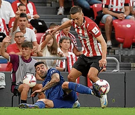 Gorosabel en el primer partido de Liga ante el Getafe.