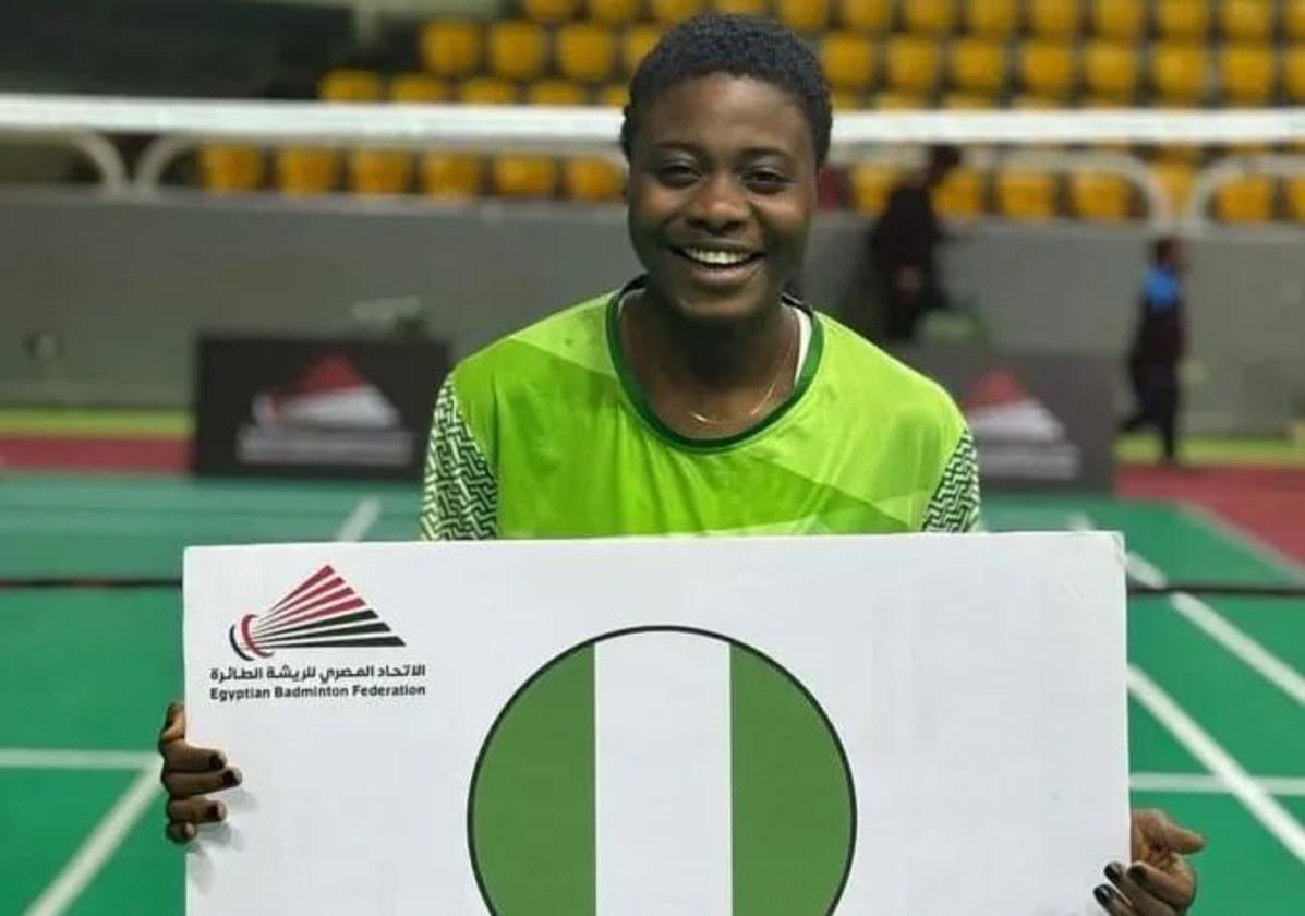 Mariam Eniola, sonriente tras obtener la medalla de bronce.