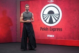 Miguel Ángel Muñoz en la presentación en Vitoria de Pekin Express.