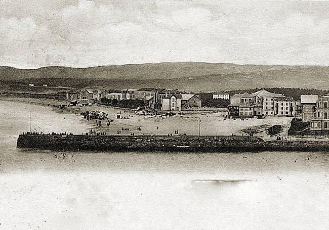 Playa de Las Arenas y mojijonera a finales del s.XIX. blog Memorias de Getxo