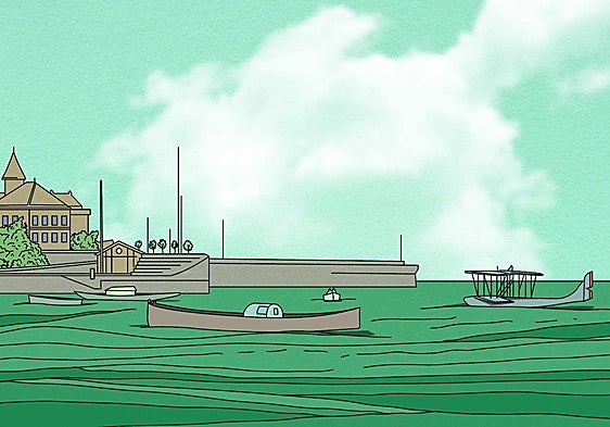 Un hidroavión francés 'pescado' en Lekeitio