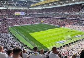 Aspecto de Wembley, lleno el día de la final del play-off de la Championship de la pasada temporada.