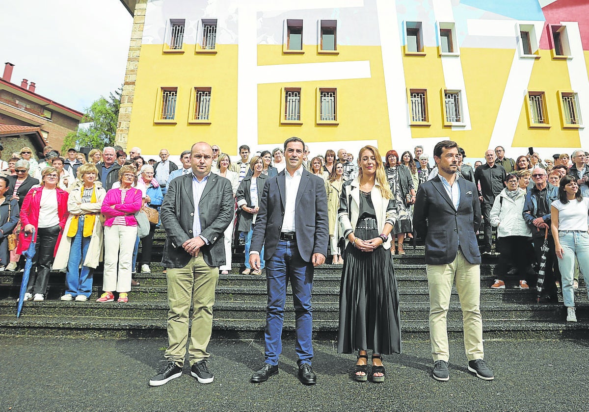 Imanol Pradales participó este domingo en los actos del Día de la Diáspora celebrado en Oñati.