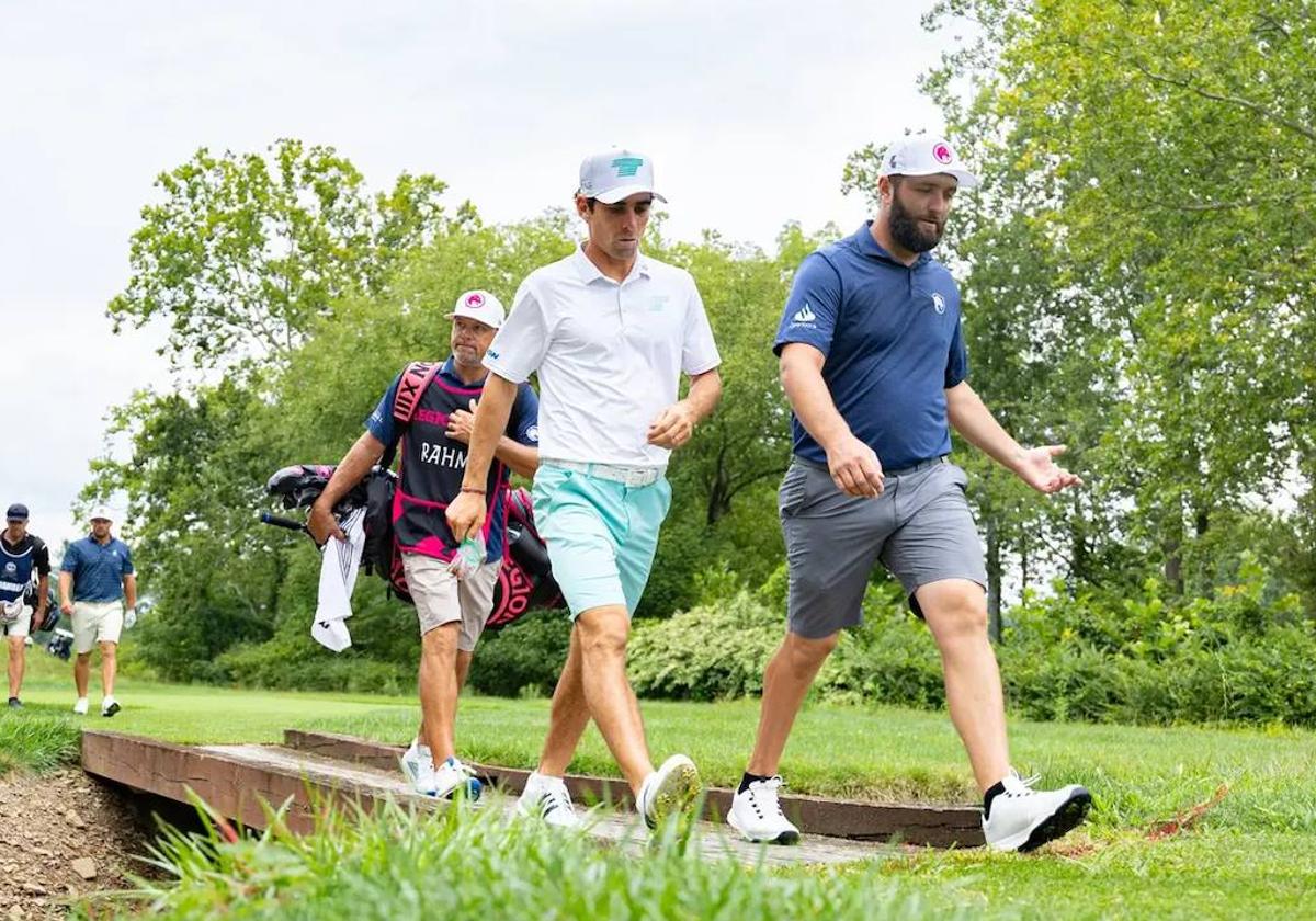 Niemann y Rahm, durante el anterior torneo del LIV en Greenbrier.