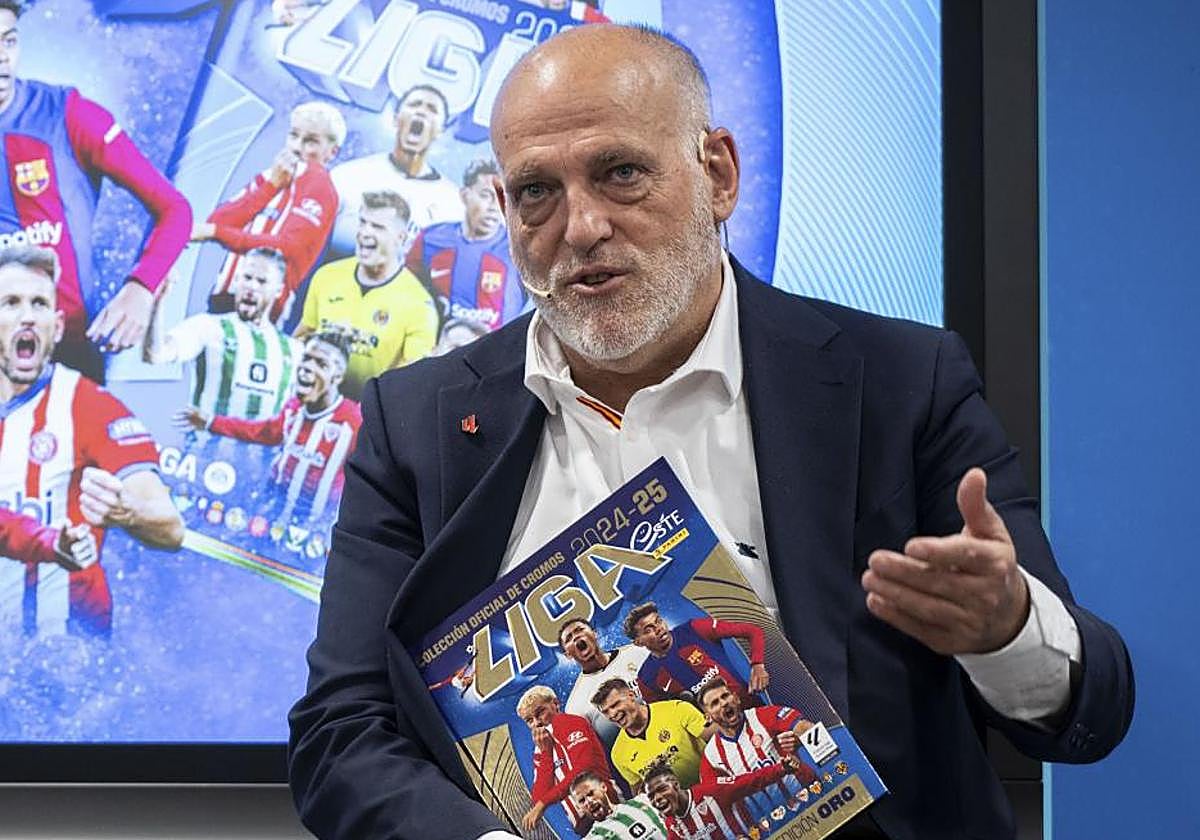 Tebas habla en el acto de este jueves.