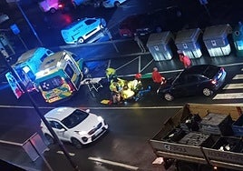 Atropellan a dos personas en la rotonda de Asua.