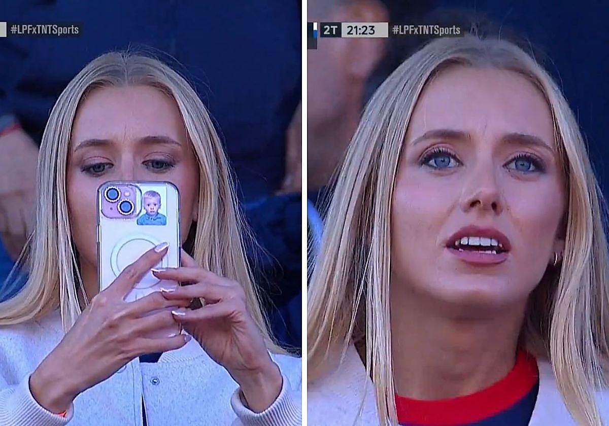 El apoyo de la novia de Muniain desde la grada en su debut con San Lorenzo