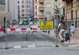 Corte en la Avenida de Santiago este lunes.