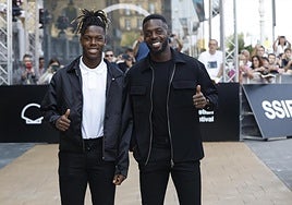 Iñaki y Nico Williams, en Donosti, antes de que se proyectara el documental.
