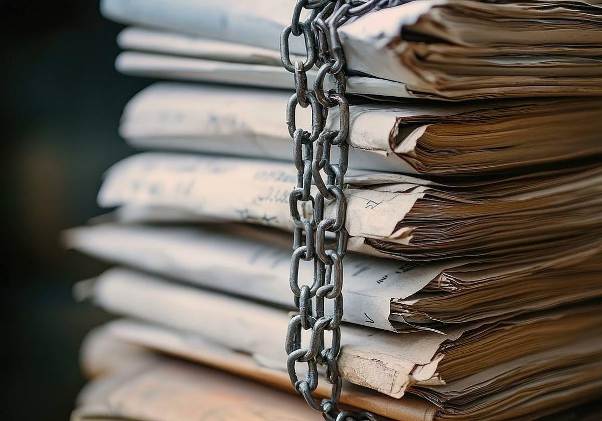 Carpetas de sumarios judiciales.