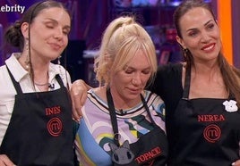 La actriz vasca no pierde el buen humor pese a su eliminación en una noche de alta tensión.