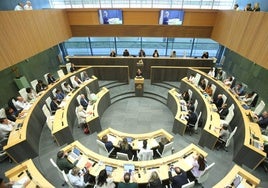 Vista del pleno de política general celebrado la pasada semana en las Juntas Generales de Gipuzkoa.