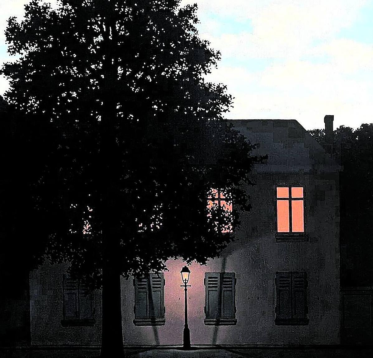 Magritte pintó 27 versiones de 'El imperio de las luces'.