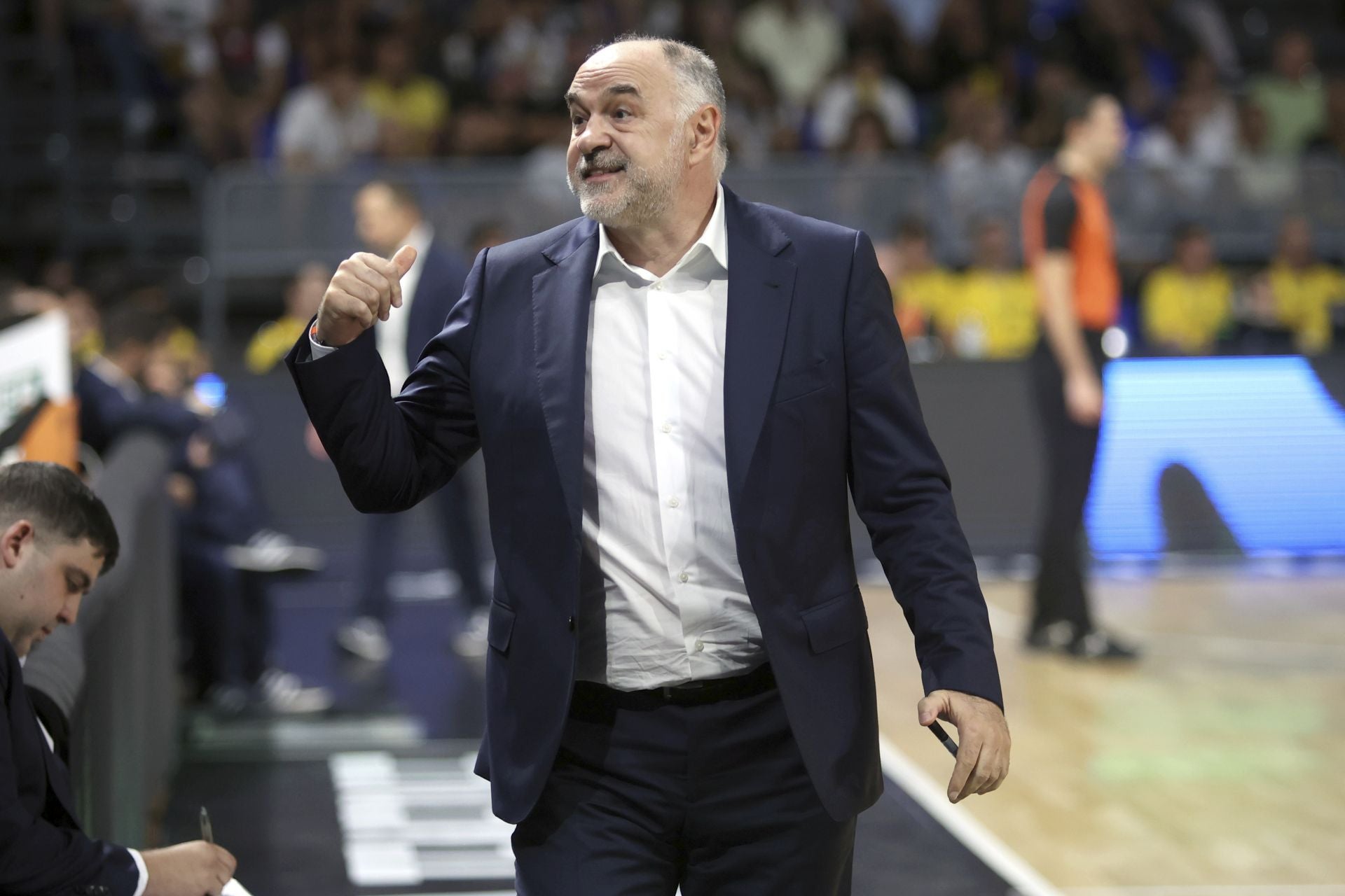Pablo Laso durante el partido ante La Laguna Tenerife.