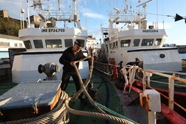 La prohibición de pescar en el Golfo de Bizkaia dejará de nuevo barcos amarrados en todo el Cantábrico.