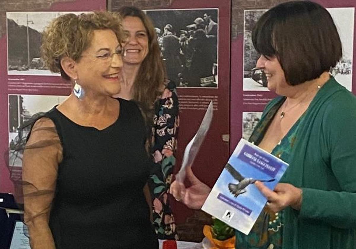 Loli Gea García durante la entrega de premios en Roma.