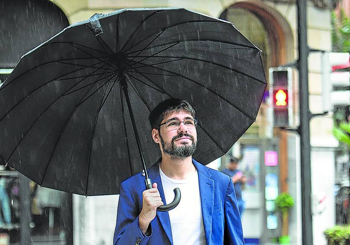 Lander Martínez, en la Gran Vía de Bilbao.