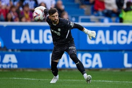 Sivera, durante el partido ante el Barcelona.