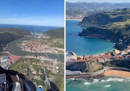 Llega a Bilbao el joven que está dando la vuelta a España en helicóptero