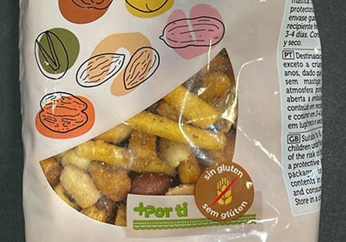 Alerta por la presencia de gluten en unos frutos secos etiquetados 'sin gluten' de un conocido supermercado