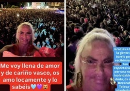 Leticia Sabater la vuelve a liar con su concierto en Euskadi: «Me voy llena de amor y cariño vasco»