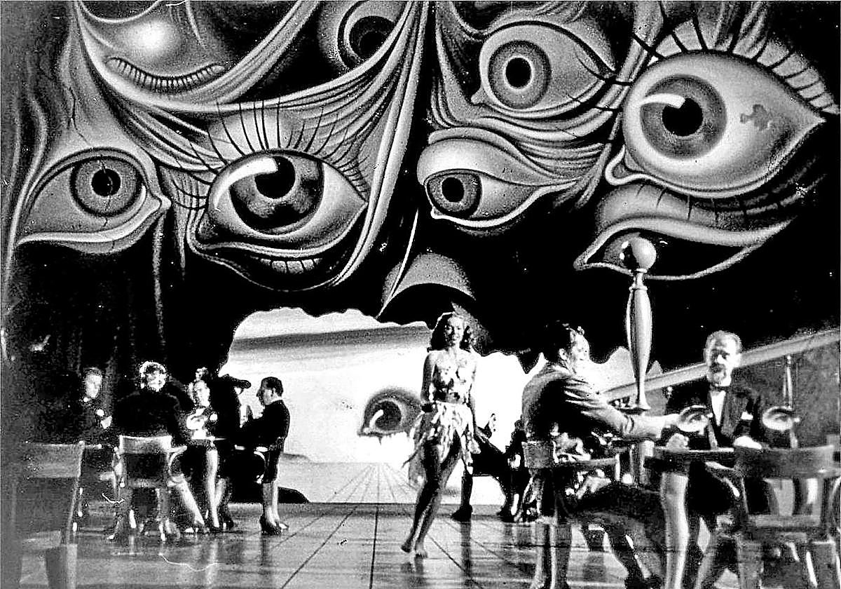 Dalí puso imágenes a la escena del sueño de 'Recuerda', de Hitchcok, que encierra un curioso homenaje a 'Un perro andaluz'.