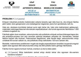 Así es el examen de Matemáticas de Ciencias Sociales de la nueva Selectividad