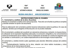 Así es el examen de Música de la nueva Selectividad