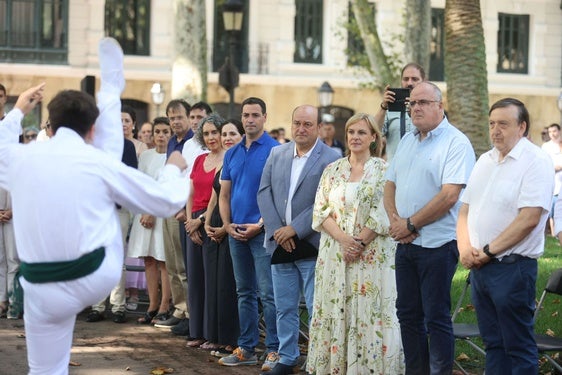 Ortuzar y Pradales, con Itxaso Atutxa, Egibar y José Antonio Suso, en el aniversario del PNV.