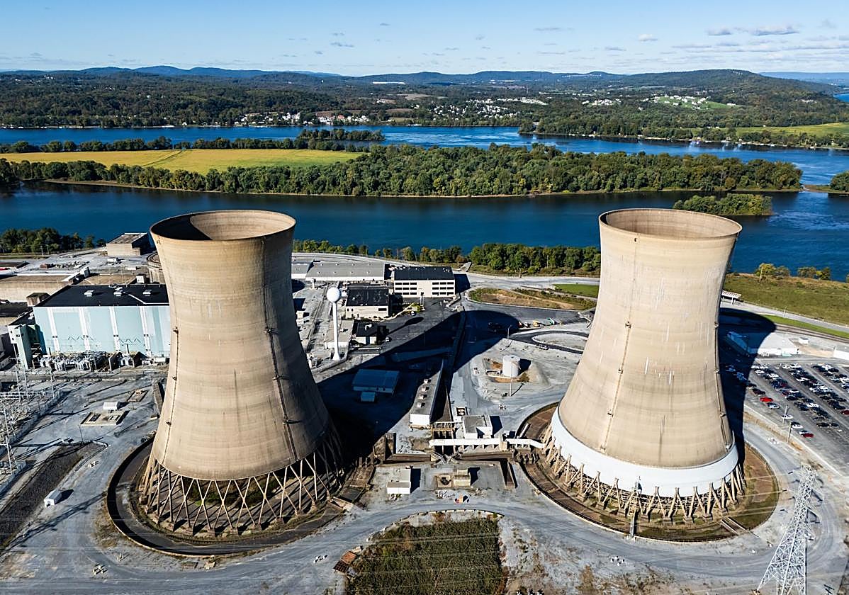 La planta nuclear de Three Mile Island.
