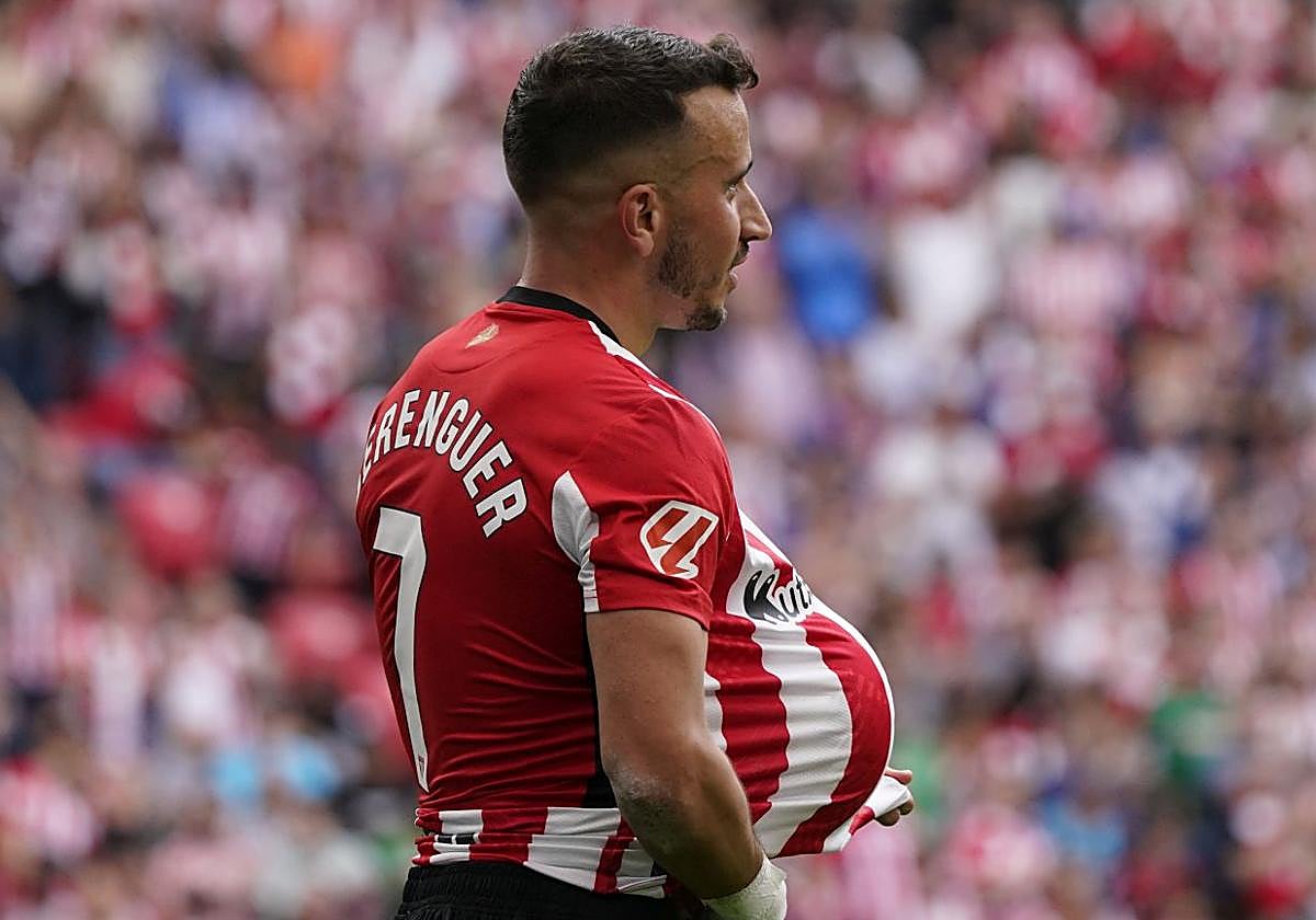 Así ha dedicado Berenguer el gol a su futuro hijo