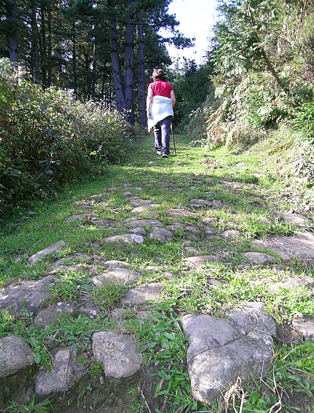 Restos del antiguo camino real que unía Bilbao con Vitoria.