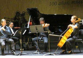 Jesús Sánchez Valladares (flauta), Ignacio Torner (piano), Alejandro Tuñón (violín) y María del Carmen Coronado (violonchelo).