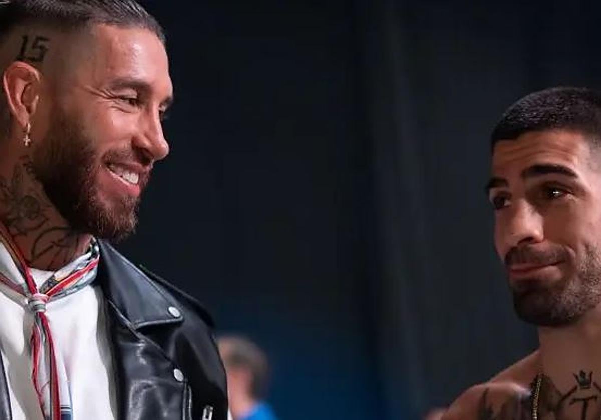La complicidad de Ilia Topuria y Sergio Ramos tras el pesaje con Holloway: «Se notaba ya el pánico»