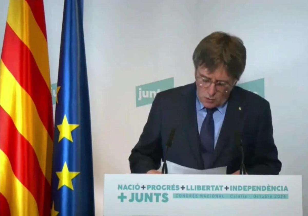 El expresidente de la Generalitat y nuevo presidente de Junts, Carles Puigdemont.