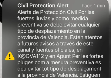 Un mensaje de alerta de la Generalitat que llegó muy tarde