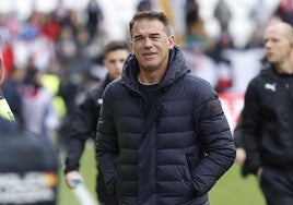 Luis García, en el partido contra el Rayo Vallecano.