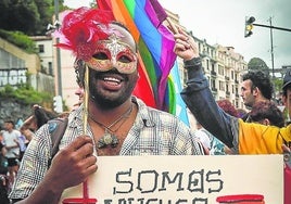 Manifestación en el último Día del Orgullo Gay en Bilbao.