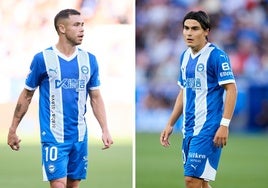 Conechny y Luka Romero, con el Alavés durante esta temporada.