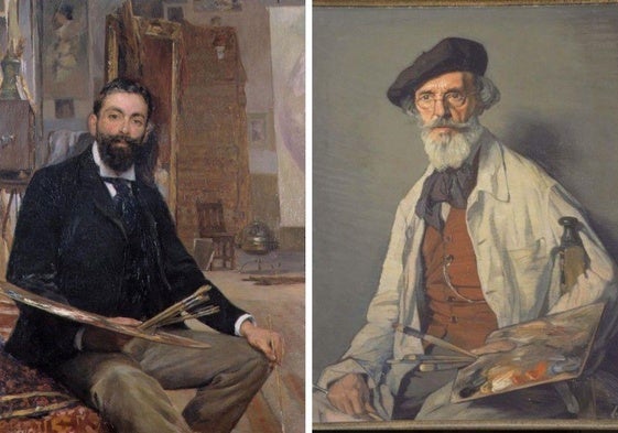 Autorretrato de Amárica (1896) y retrato de Pablo Uranga (1931), realizado por su amigo Zuloaga, de la colección del Reina Sofía.