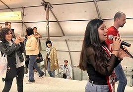 Actuación musical el pasado mes de marzo en Moyua con motivo de la final de Copa