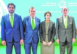 Ignacio Sánchez Galán García-Tabernero, Asis Canales, Ana Lafuente, Ignacio Sánchez Galán, Eva Mancera y Mario Ruiz-Tagle.