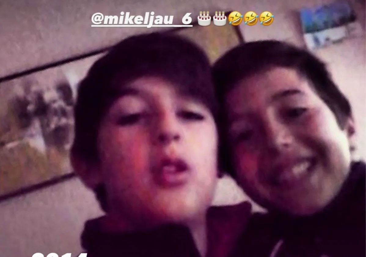 La bonita foto de pequeños con la que Unai Gómez ha felicitado el cumpleaños a Mikel Jauregizar