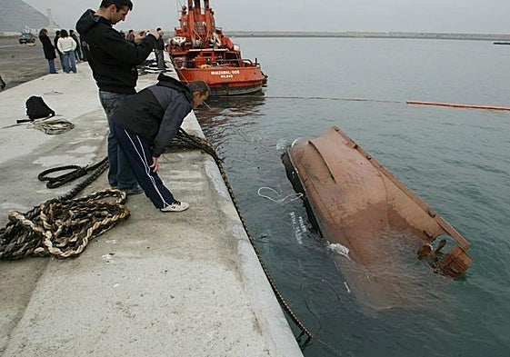 El 'Nuevo Pilín' se fue a pique con cinco marineros a bordo